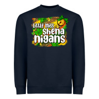 Navy St. Patrick's Little miss shenanigans Heavyweight Sweatshirt - OliviaCreatesArt
