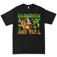 Black Shamrock and roll Premium Tee - BundleAndBundleShop