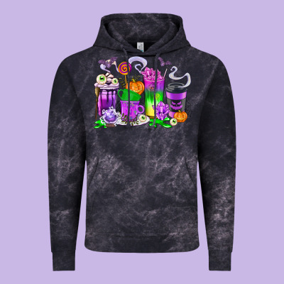 Halloween Coffee Cups Vintage Hoodie Designed By Texasbilliewilder