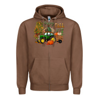 Chestnut Happy Fall Y'all Zipper Hoodie - BundleAndBundleShop