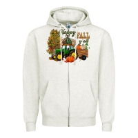 Oatmeal Heather Happy Fall Y'all Zipper Hoodie - BundleAndBundleShop