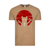 Vintage Coffee ninja cat japanese Vintage Tee - DesigneFamous