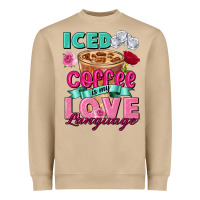 Mushroom Iced Coffee is my love language Valentine's Day Heavyweight Sweatshirt - FaDigitalArtStudio