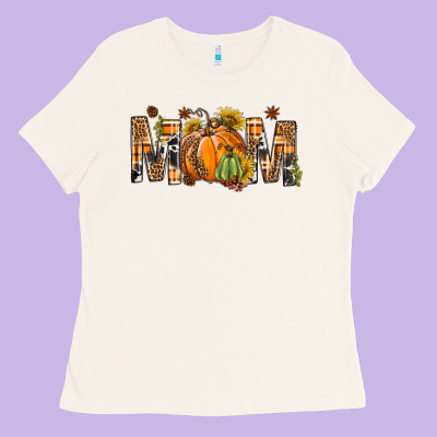 Western Mom With Pumpkins Ladies Tee Designed By Bundleandbundleshop