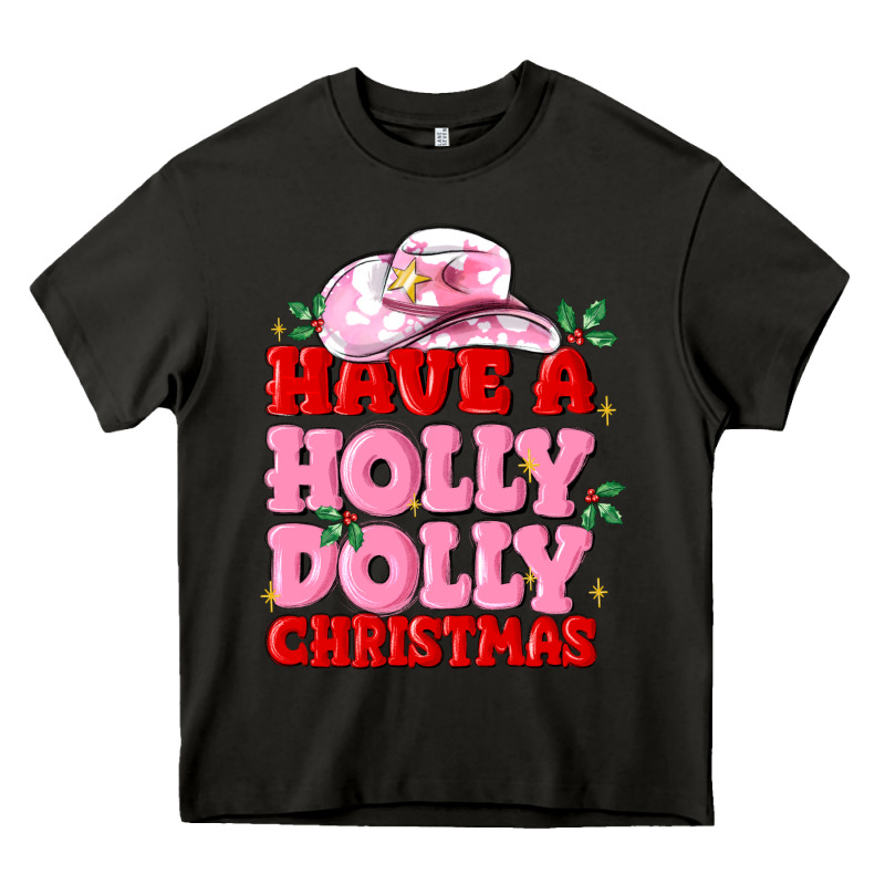 Have A Holly Dolly Christmas Heavy Core Tee by MaliasSmallBusiness | Teevron