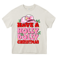 Cream have a holly dolly christmas Heavy Core Tee - MaliasSmallBusiness