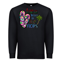 Black life is better İn flip flops Premium Sweatshirt - CowhideDigitalArt