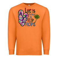 Carrot life is better İn flip flops Premium Sweatshirt - CowhideDigitalArt