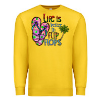 Lemon life is better İn flip flops Premium Sweatshirt - CowhideDigitalArt
