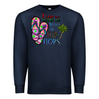 Navy life is better İn flip flops Premium Sweatshirt - CowhideDigitalArt