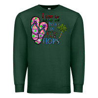 Sports Green life is better İn flip flops Premium Sweatshirt - CowhideDigitalArt
