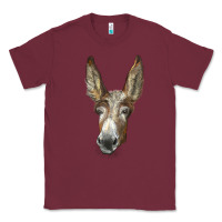Burgundy american mammoth jackstock donkey  face Classic Tee - LillyAllenDesigns