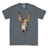 Charcoal Heather american mammoth jackstock donkey  face Classic Tee - LillyAllenDesigns