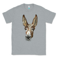 Heather Grey american mammoth jackstock donkey  face Classic Tee - LillyAllenDesigns