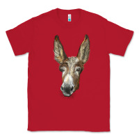 Red american mammoth jackstock donkey  face Classic Tee - LillyAllenDesigns