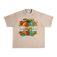 French Oak thankful grateful blessed mom pumpkin Urban Heavy Tee - NancyCooperArtShop