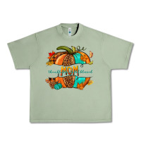 Oil Green thankful grateful blessed mom pumpkin Urban Heavy Tee - NancyCooperArtShop