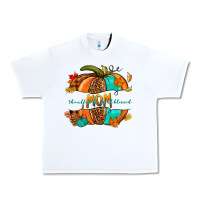 White thankful grateful blessed mom pumpkin Urban Heavy Tee - NancyCooperArtShop