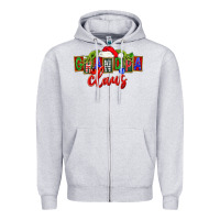 Heather Grey Christmas Grandpa Claus Zipper Hoodie - FaDigitalArtStudio