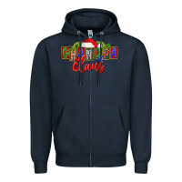 Navy Christmas Grandpa Claus Zipper Hoodie - FaDigitalArtStudio