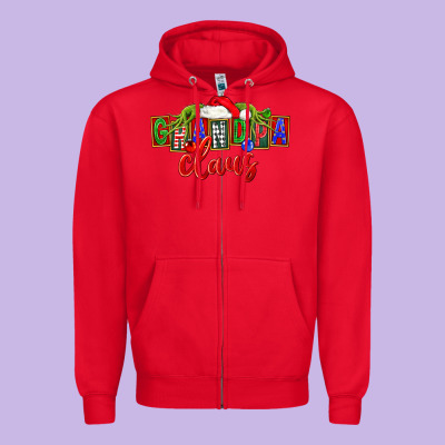 Christmas Grandpa Claus Zipper Hoodie Designed By Fadigitalartstudio
