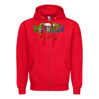 Red Christmas Grandpa Claus Zipper Hoodie - FaDigitalArtStudio