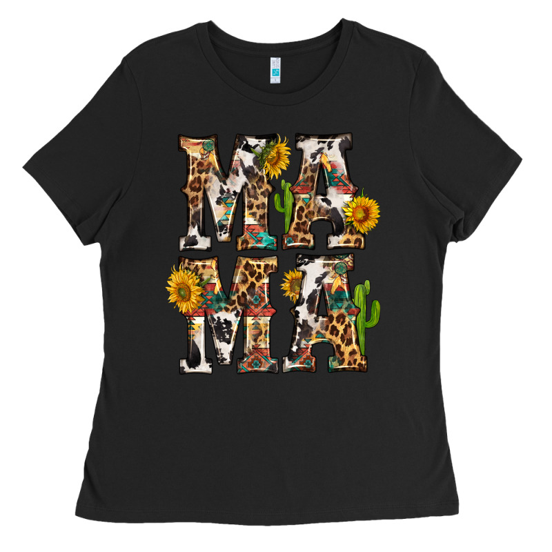 Western Mama With Sunflowers Ladies Tee by BundleAndBundleShop | Teevron