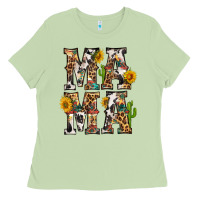 Matcha Western Mama With Sunflowers Ladies Tee - BundleAndBundleShop