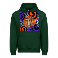 Forest Green halloween bull skull Urban Hoodie - BarkalooDesign