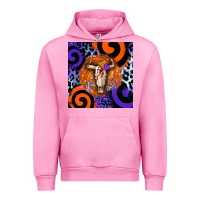 Fuchsia Pink halloween bull skull Urban Hoodie - BarkalooDesign