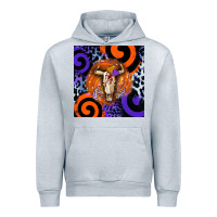 Heather Grey halloween bull skull Urban Hoodie - BarkalooDesign
