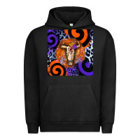 Pigment Black halloween bull skull Urban Hoodie - BarkalooDesign