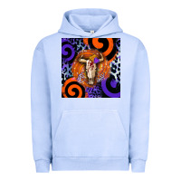 Pigment Grape Ice halloween bull skull Urban Hoodie - BarkalooDesign