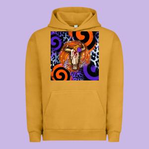 Halloween Bull Skull Urban Hoodie Designed By Barkaloodesign