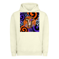 Pigment Pistachio halloween bull skull Urban Hoodie - BarkalooDesign