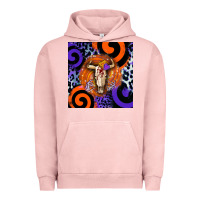 Pigment Salmon halloween bull skull Urban Hoodie - BarkalooDesign