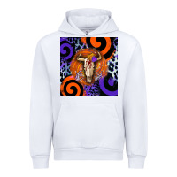 White halloween bull skull Urban Hoodie - BarkalooDesign