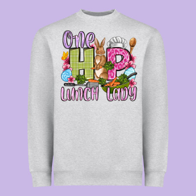 Easter Day One Hip Lunch Lady Heavyweight Sweatshirt Designed By Oliviacreatesart