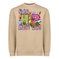 Mushroom Easter Day One hip Lunch Lady Heavyweight Sweatshirt - OliviaCreatesArt