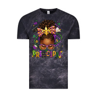 Cloud Black mardi gras principal afro messy bun Vintage Tee - texasbilliewilder