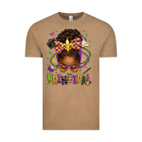 Vintage Coffee mardi gras principal afro messy bun Vintage Tee - texasbilliewilder