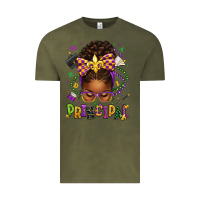 Vintage Olive mardi gras principal afro messy bun Vintage Tee - texasbilliewilder