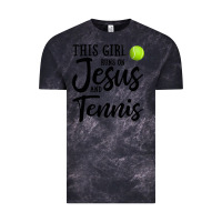 Cloud Black this girl runs on jesus and tennis Vintage Tee - DesigneFamous