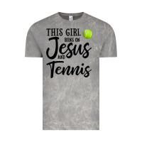 Cloud Rock this girl runs on jesus and tennis Vintage Tee - DesigneFamous