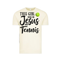 Vintage Arctic this girl runs on jesus and tennis Vintage Tee - DesigneFamous