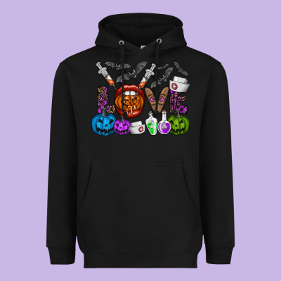 Love  Halloween Heavyweight Hoodie Designed By Cowhidedigitalart