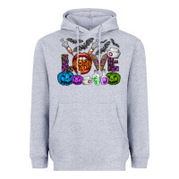 Heather Grey love  halloween Heavyweight Hoodie - CowhideDigitalArt
