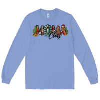 Colony Blue western christmas mama claus sunflowers and cactus Long Sleeve Tee - Jasminsmagicworld