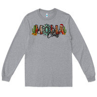 Heather Grey western christmas mama claus sunflowers and cactus Long Sleeve Tee - Jasminsmagicworld
