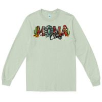 Matcha western christmas mama claus sunflowers and cactus Long Sleeve Tee - Jasminsmagicworld